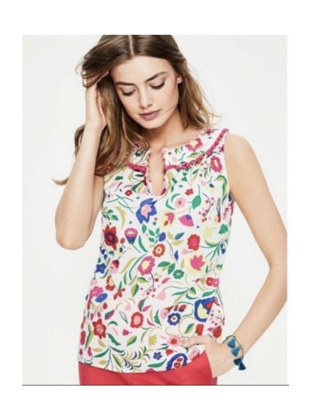 Boden Floral Cotton Tank